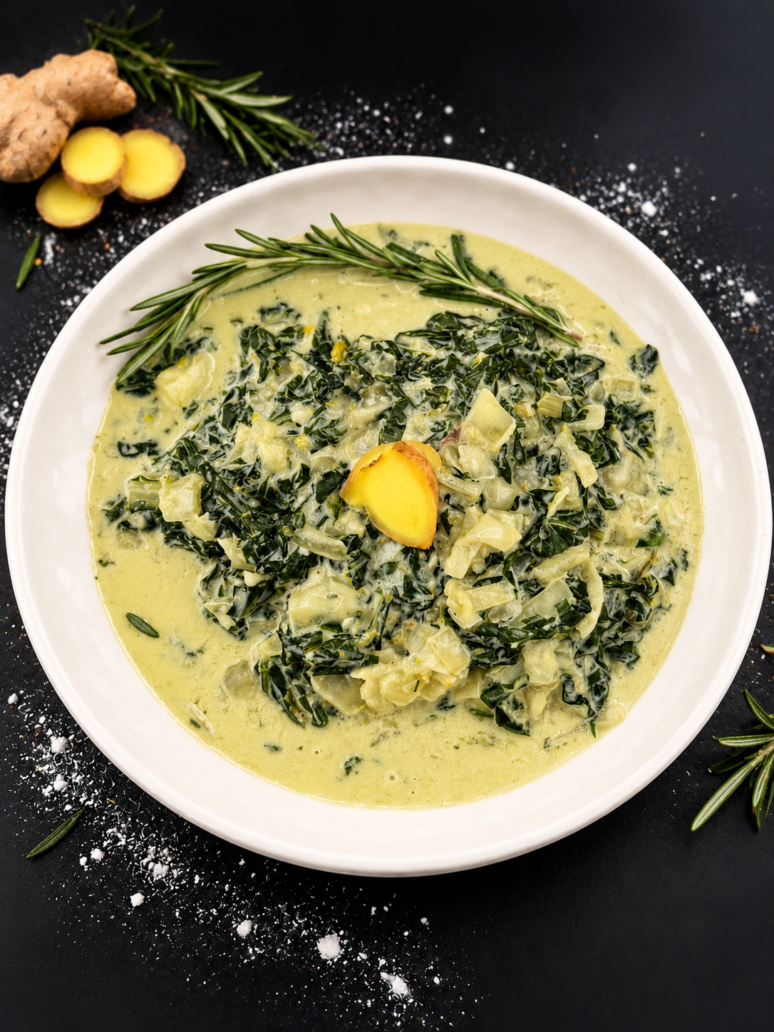 
                  
                    Creamy Ginger Greens
                  
                